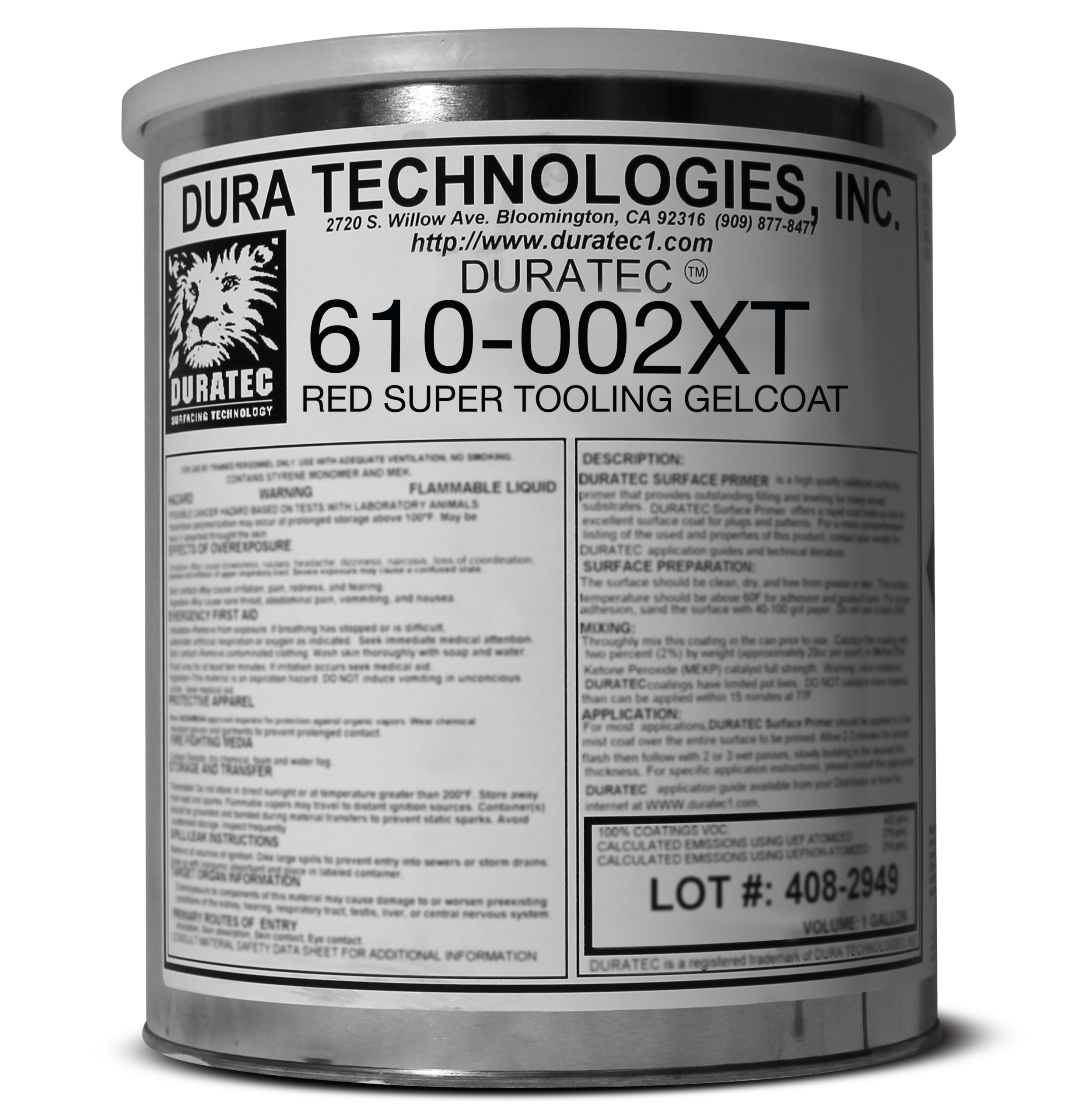 Duratec Red Super Tooling Gelcoat