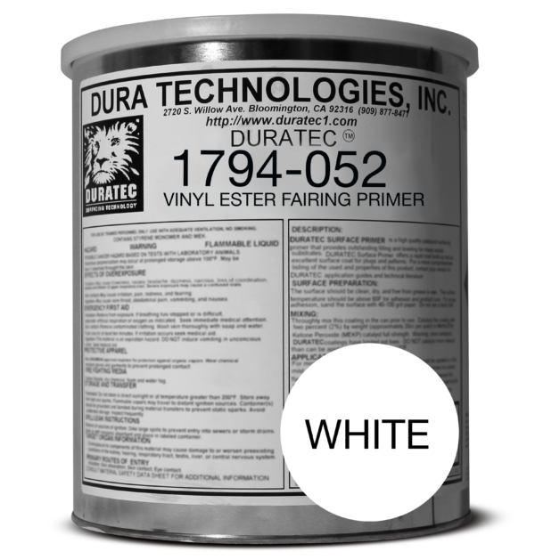 1794-052 white vinyl ester primer can